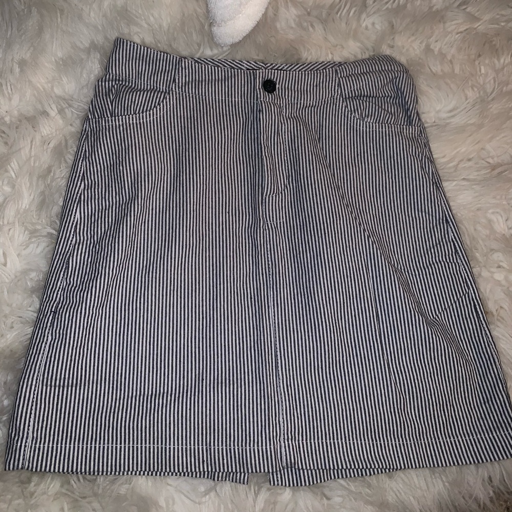 Brandy Melville Kassia Blue & White Striped Skirt